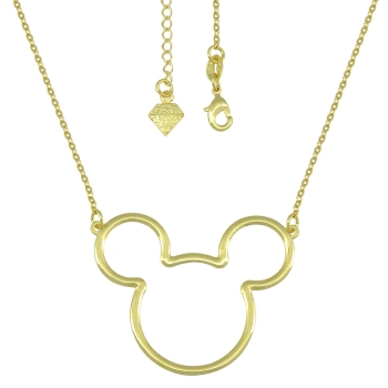 Gargantilha Mickey folheada a ouro